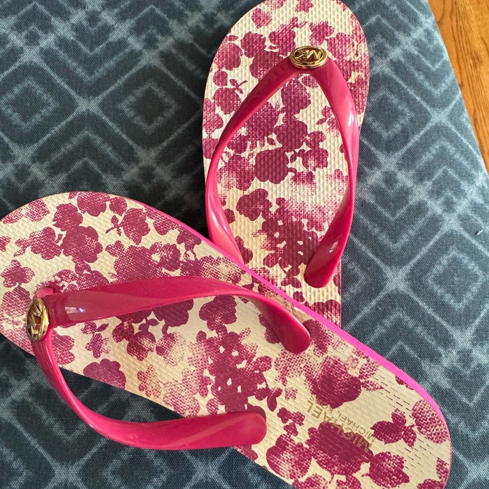 Michael Kors Fuchsia Floral Sandals